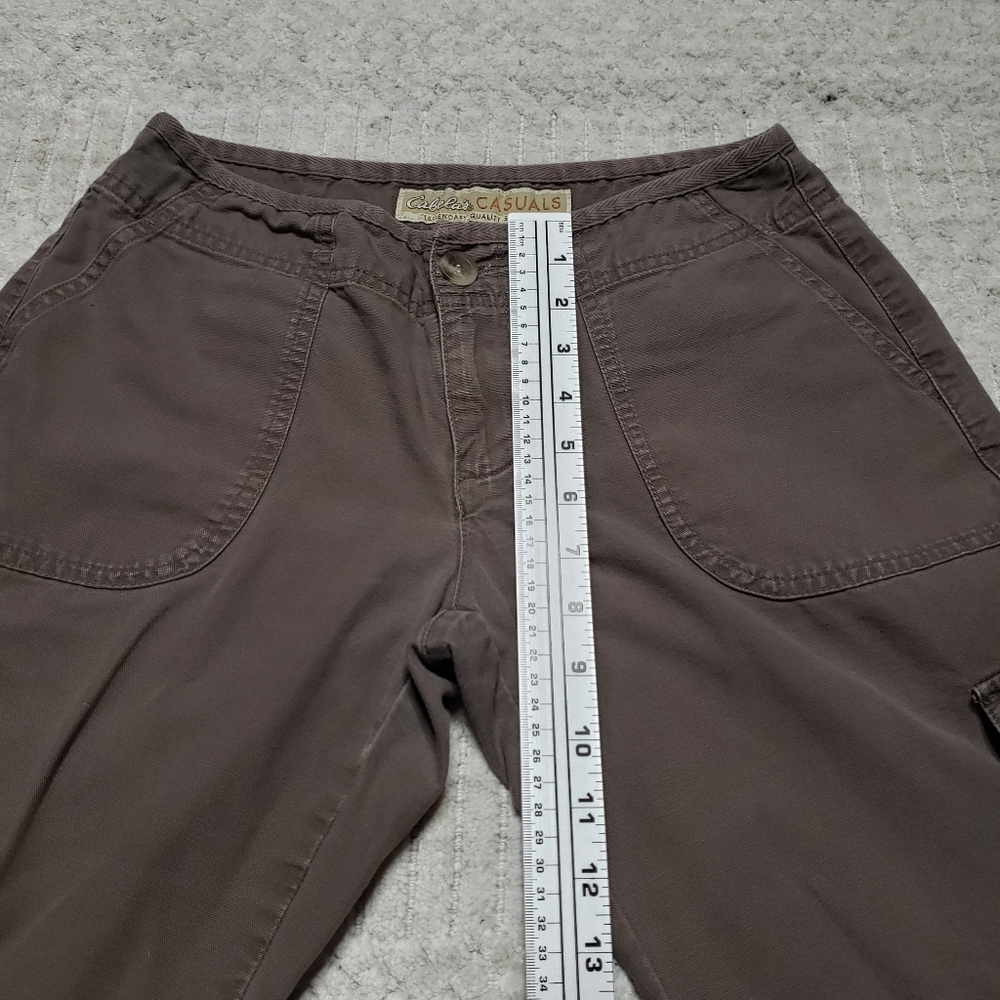 Cabela’s Casuals Women’s 6R Grey Cotton Wide‑Leg Cargo Pants | Outdoor Hiking Ut - Picture 14 of 16